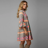 Women’s Colorful Boho Sleeve Dress