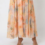 Watercolour Halter Maxi Dress – Relaxed Fit, Open Back, Summer Holiday