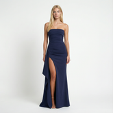 Twisted Off-Shoulder Maxi Dress – Relaxed Fit, Evening Party, Formal Womens