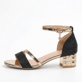 Block Heel Sandals – Open Toe, Ankle Strap, Elegant Party Style