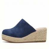 Espadrille Wedge Sandals – Slip-On Mule, Cushioned Footbed, Comfortable Fit