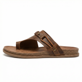 Slide Sandals – Minimalist Design, Vegan Leather Upper, Cushioned Comfort Footbed