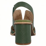 Leather Heeled Sandals – Comfort Footbed, Genuine Leather, Non-Slip Sole