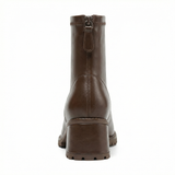 Square Toe Ankle Boots – Mid Block Heel, Side Zipper, Womens Everyday Wear