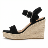 Wedge High Heel Sandals – Open Toe, Espadrille Platform, Summer Womens