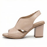 Leather Heeled Sandals – Comfort Footbed, Genuine Leather, Non-Slip Sole