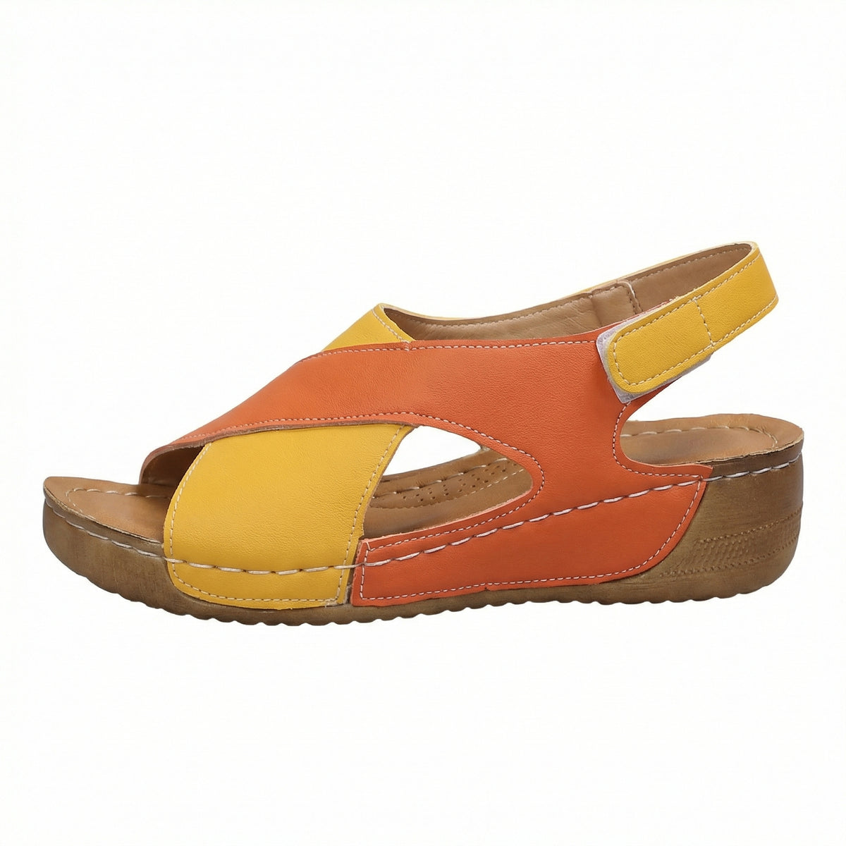 Comfortable Leather Sandals – Cushioned Sole, Adjustable Straps, Lightweight Everyday Wear