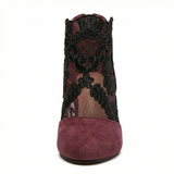 Floral Lace Heels – Handmade Detail, Cushioned Insole, Elegant Womens